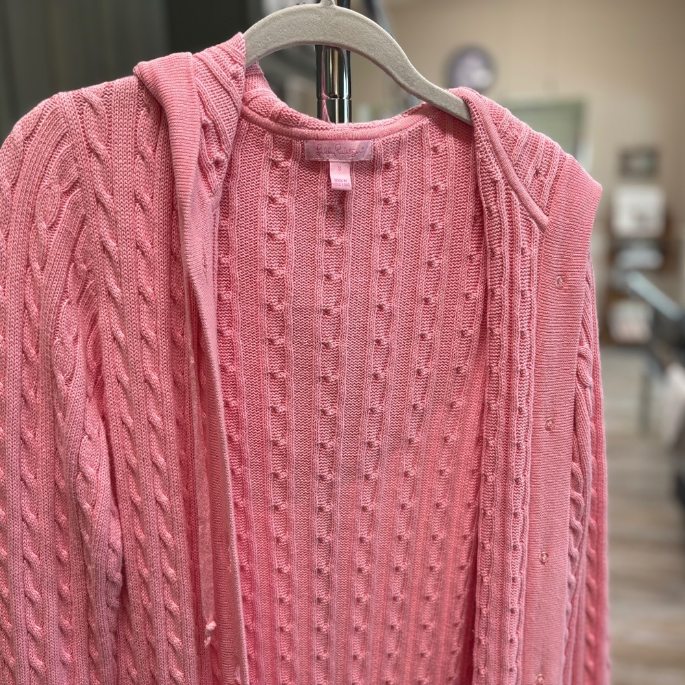 Lily Pulitzer hooded sweater size small
